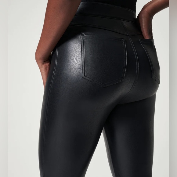 NWT SPANX Leather-Like Ankle Skinny Pant - Picture 6 of 10